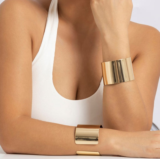 Bold Gold Cuff Bracelet